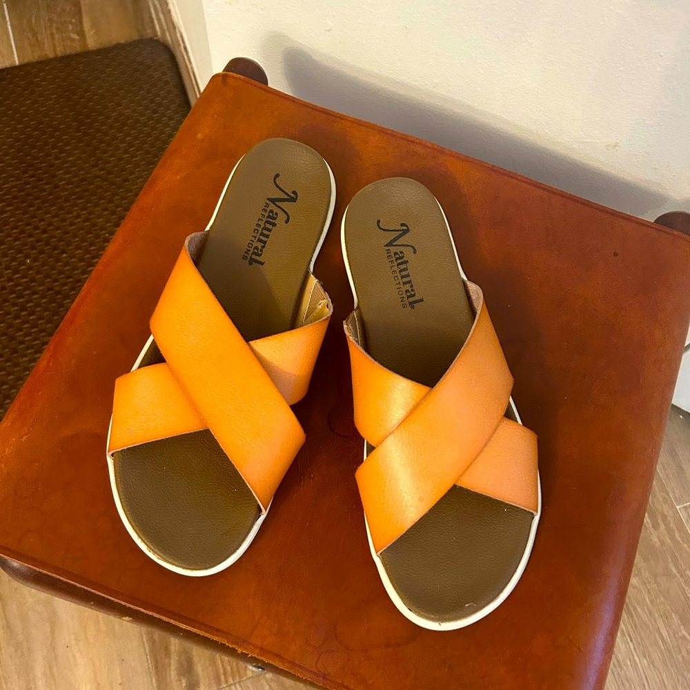 Natural Reflection Criss Cross Sandals